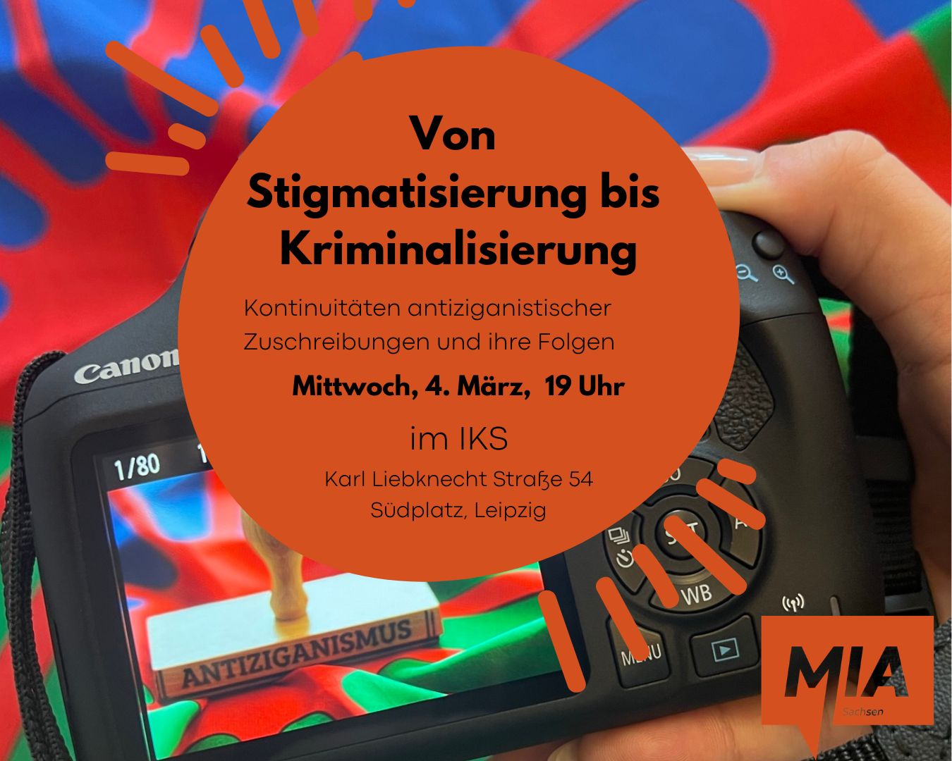 Einladung Diskussionsrunde Antiziganistische Kontinuitäten 4. März 2026 19 Uhr im IKS am Südplatz Leipzig